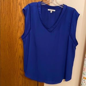 ☀️Royal sleeveless blue top